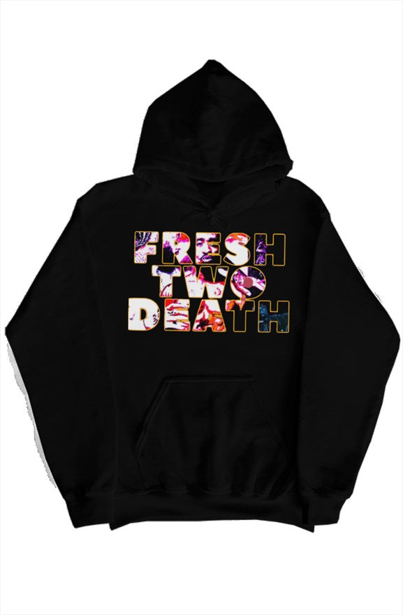 “I wonder if heaven got a ghetto” pullover hoody BLK…