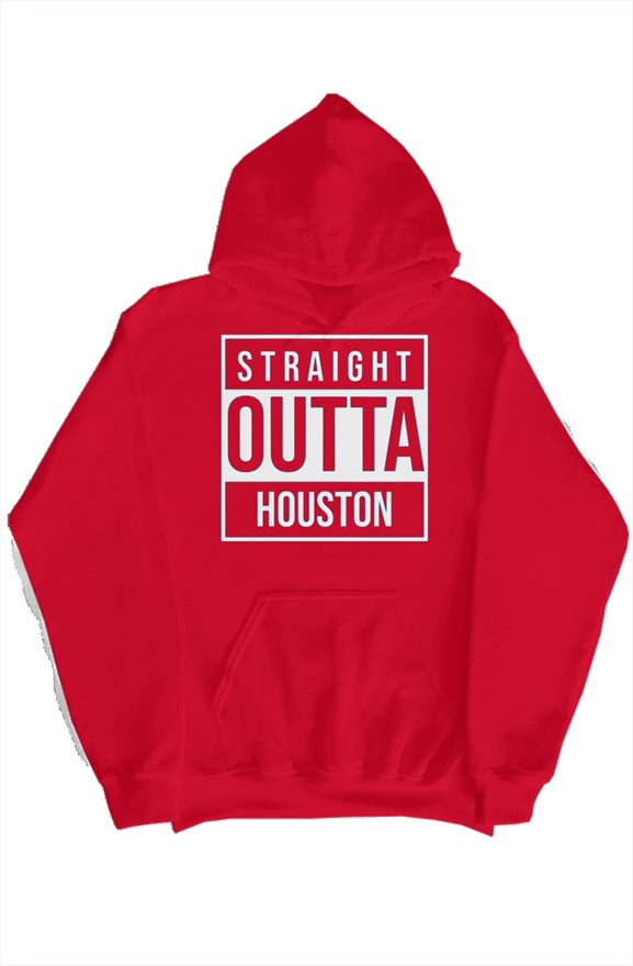 Straight Outta Houston Pullover Hoody Red