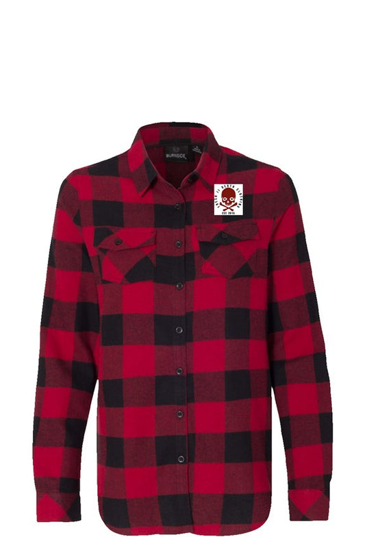 Death over Designer Long Sleeve Red Flannel R…